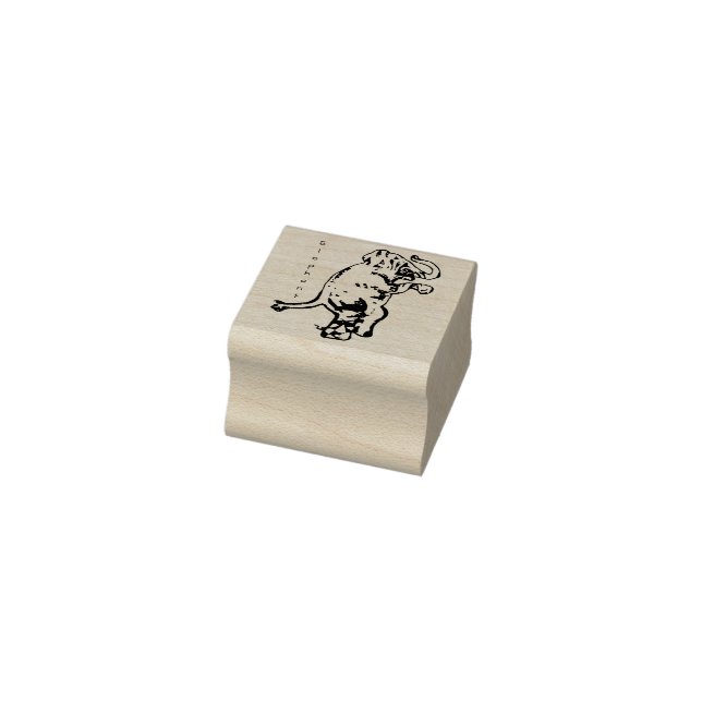 Funky Elephant Gummistempel (Stempel)