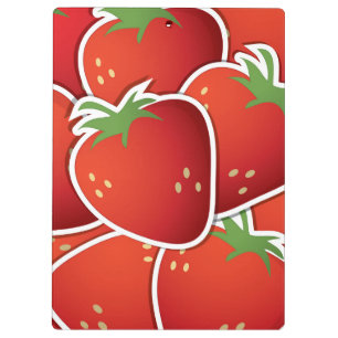 Funky Erdbeeren Klemmbrett
