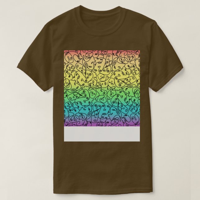 Funky Faces auf Rainbow 1 T-Shirt (Design vorne)