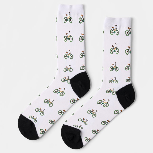 Funky-Fahrrad-Crew-Logo-Muster Socken (Linkes Detail)