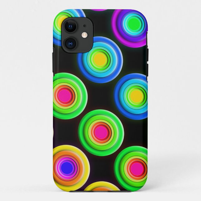 Funky Farbige 3D Kreise Case-Mate iPhone Hülle (Rückseite)