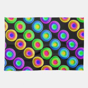 Funky Farbige 3D Kreise Handtuch