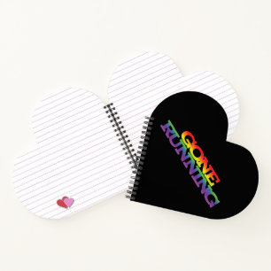 Funky-farbiger Regenbogeneffekt, der Text läuft Notizbuch