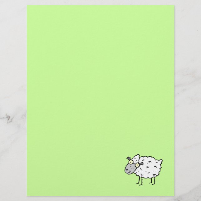 Funky Farm Sheep Gerecycelt Letterhead Paper (Vorderseite)