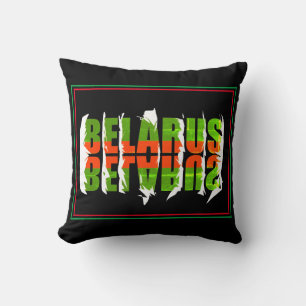 Funky Flag Farben Weißrussland Б л а е р с у ь Kis Kissen