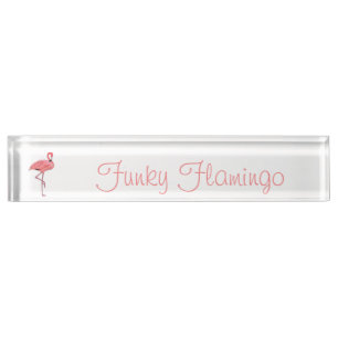 Funky Flamingo Namensschild nach Maß Namensplakette