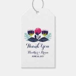 Funky Floral Wedding Gift Tags Geschenkanhänger