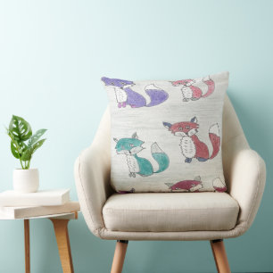 Funky Foxes Throw Kissen