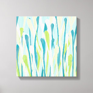 Funky Fresh Grasses Design Wrapped Canvas Leinwanddruck