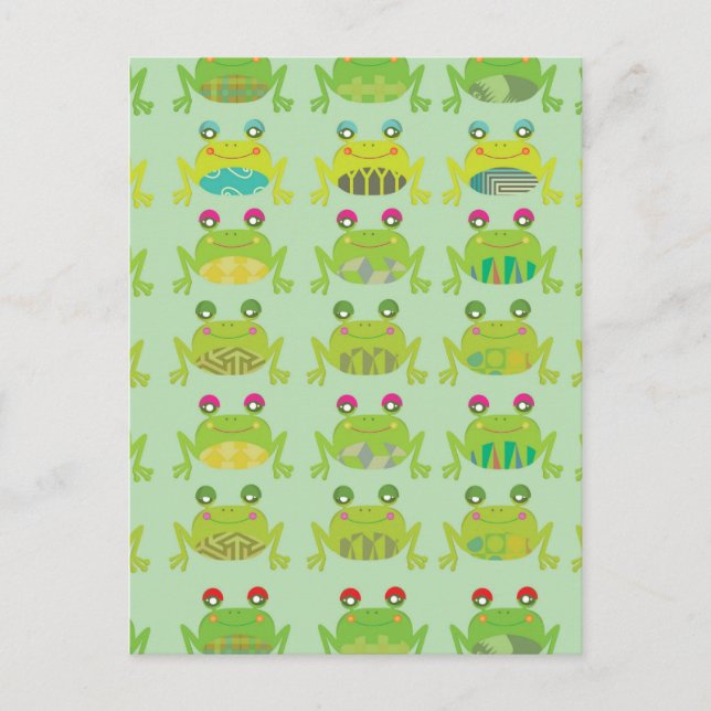 funky Frosch Frösche Postkarte (Vorderseite)