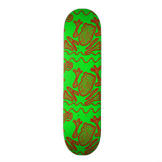 Funky Frosch-Limone grüne rote Skateboard