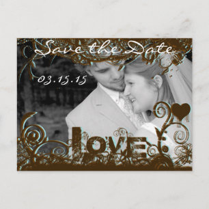 Funky Fun Save the Date mit Ihren Fotos Ankündigungspostkarte