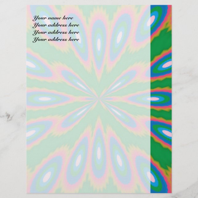 Funky Garden Abstrakt Art Briefbogen (Vorderseite)