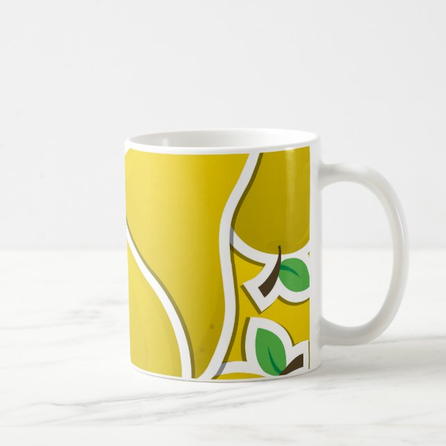 Funky Gelbbirne Kaffeetasse (Rechts)