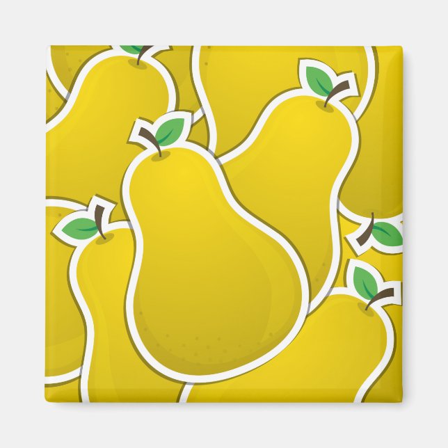 Funky Gelbbirne Magnet (Vorne)