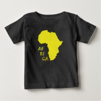 Funky gelbe Afrika-Karte