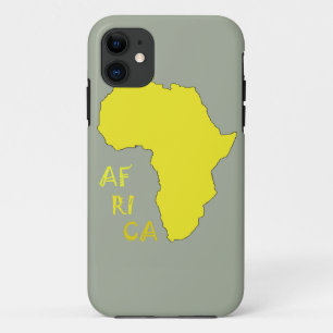 Funky gelbe Afrika-Karte Case-Mate iPhone Hülle