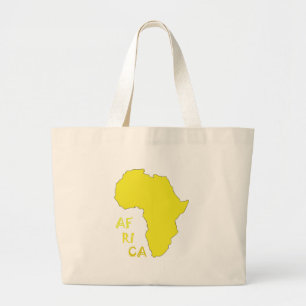 Funky gelbe Afrika-Karte Jumbo Stoffbeutel
