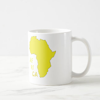 Funky gelbe Afrika-Karte Kaffeetasse