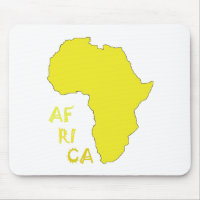 Funky gelbe Afrika-Karte