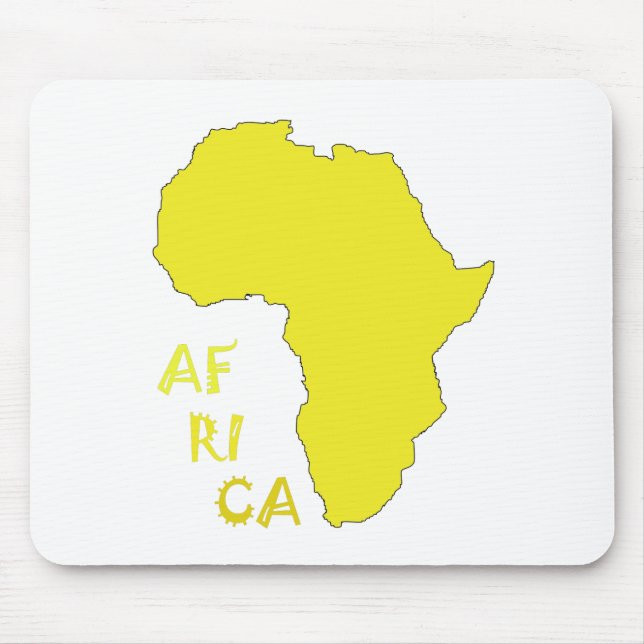 Funky gelbe Afrika-Karte Mousepad (Vorne)