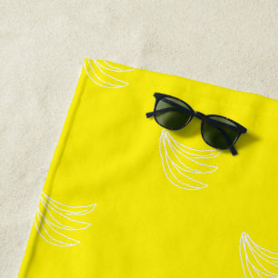 Funky gelber Bananenstrand Strandtuch