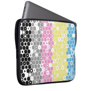 Funky geometrische Mod-Abstrakte Polygender-Stolzf Laptopschutzhülle