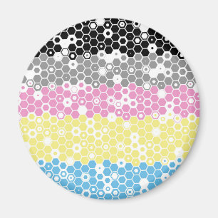 Funky geometrische Mod-Abstrakte Polygender-Stolzf Magnet