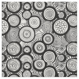 Funky geometrisches afrikanisches Schwarzweißmuste Stoff
