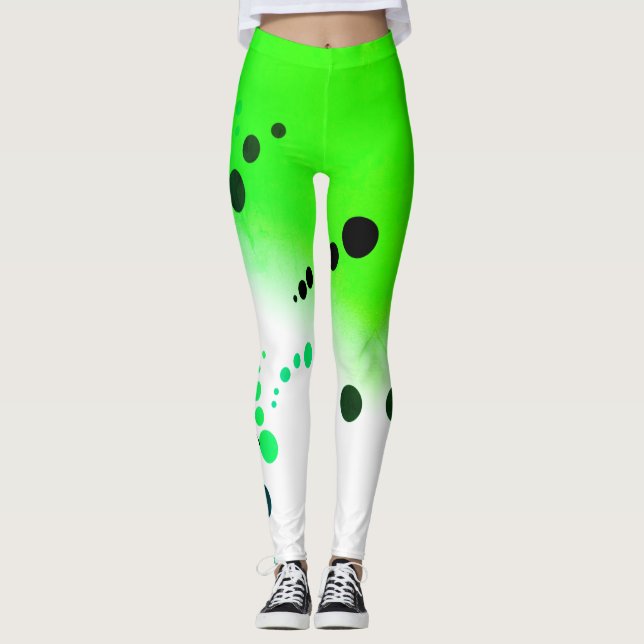 Funky Geometry Abstrakt Art Fearless Leggings (Vorderseite)