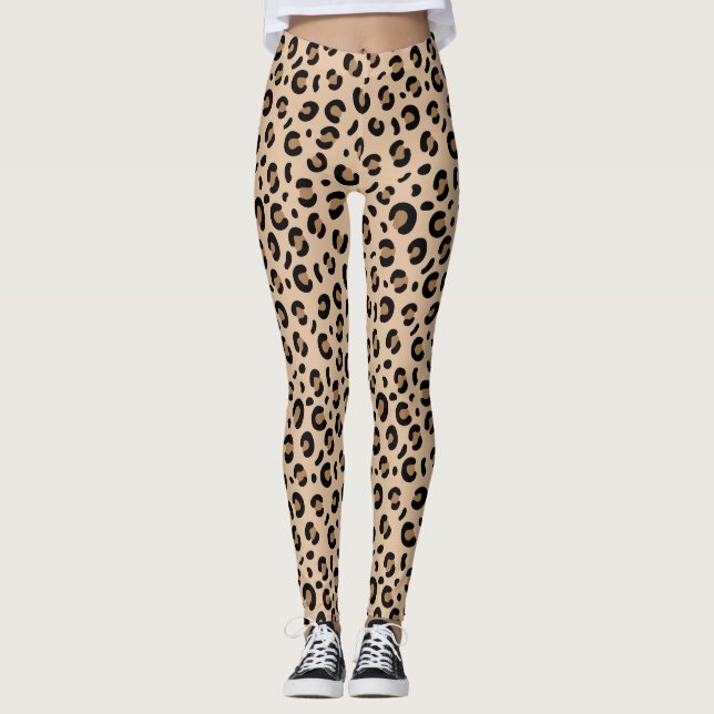 funky Gepard Leopard Muster Leggings (Vorderseite)