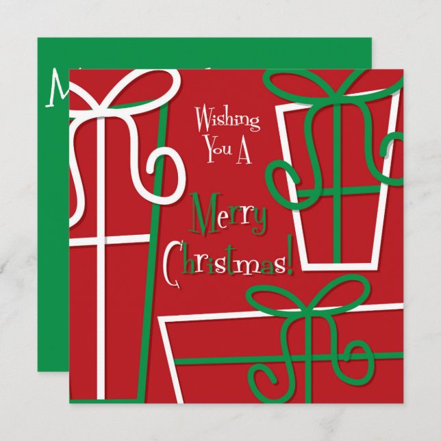 Funky Geschenkboxen Einladung (Vorne/Hinten)