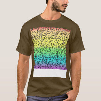 Funky-Gesichter auf Regenbogen 1 T-Shirt