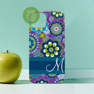 Funky Girly Floral Pattern mit Monogramm title_seo2