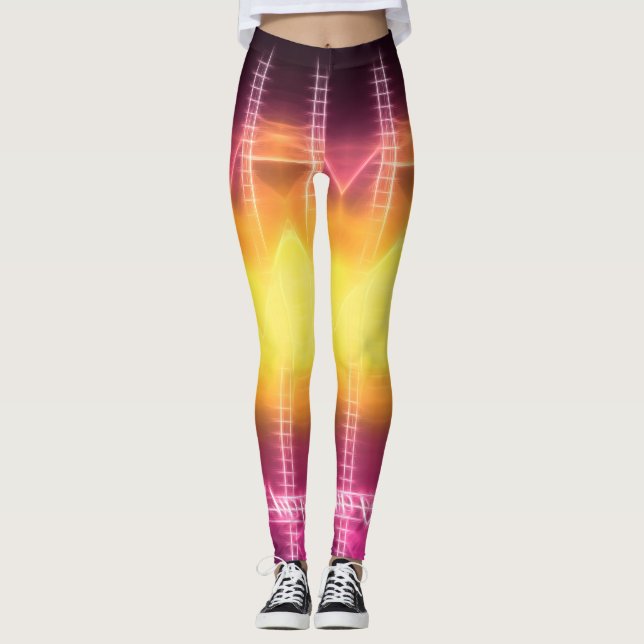 Funky Glow in der Dunkelheit Leggings (Vorderseite)