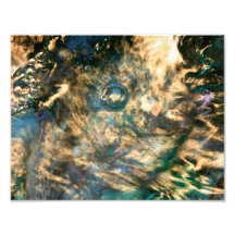 Funky Gold Abstraktes, farbiges Wasser