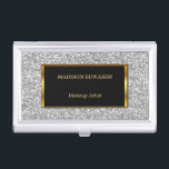 Funky Gold golden und silberner Glitzer beruflich Visitenkarten Etui<br><div class="desc">Moderner funky Geschäfts-Kartenhalter des Gold- und des Silbersfunkelnder Glitters beruflicher. Vervollkommnen Sie für Haar-Stylisten,  Ereignis-Planer,  Wedding Planer,  Make-upkünstler,  Massage-Therapeuten,  Nagel-Studioinhaber,  Cosmetologist,  Friseur,  Salon-Speicher und mehr.
Wenn Sie Hilfe benötigen,  bin ich froh,  Ihnen,  Ihnen zu helfen kann mir eine Post schicken.</div>