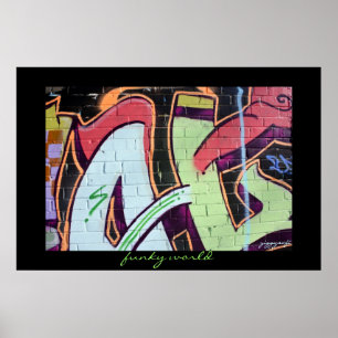 funky graffiti poster
