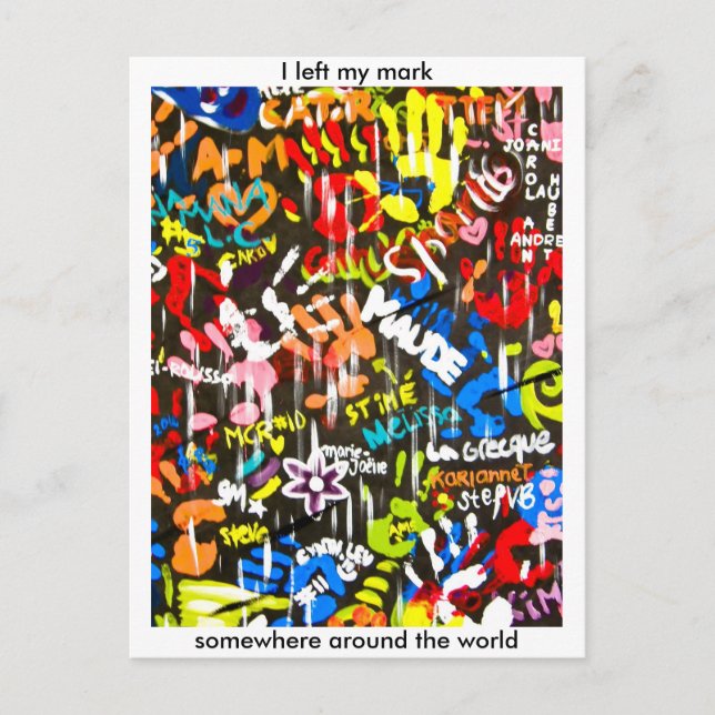 Funky Graffitis Postkarte (Vorderseite)