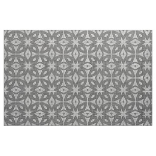 Funky Gray Imitats Batik Linen Squares Muster Stoff