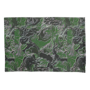 Funky Green Camouflage Kissenbezug