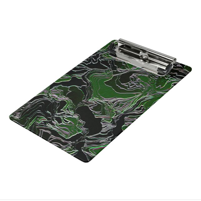 Funky Green Camouflage Mini Klemmbrett (Gewinkelt3)