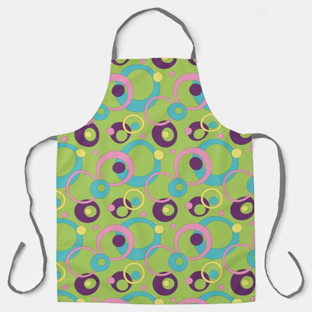 Funky Green Circles - All-over-Print-Schürze Schürze (Vorderseite)