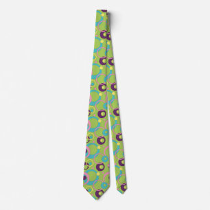 Funky Green Circles Cravate masculin