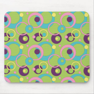 Funky Green Circles Mauspad