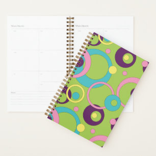 Funky Green Circles Planer