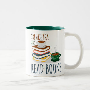 Funky Green Mug - Boire Du Thé Et Lit Livre