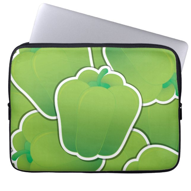 Funky green Pfeffer Laptopschutzhülle (Vorderseite)
