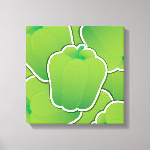 Funky green Pfeffer Leinwanddruck