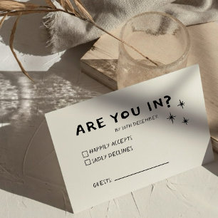 Funky Green Pink Red Scribble UAWG RSVP Karte